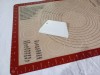 Covoras Copt Silicon Antiaderent BBQGO 60x40 cm, Fara BPA, Usor de Curatat, Masurare Aluat, Ideal Framantat, Sanatos