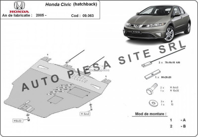 Scut metalic motor Honda Civic 8 VIII hatchback fabricata incepand cu 2005 APS-09,063 foto