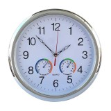 Ceas Perete Plastic Termometru Higrometru 30cm Alb - Statie Meteo Interior - Design Modern