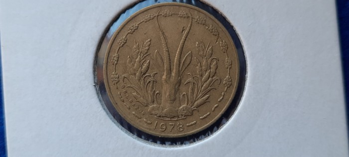 AFRICA DE VEST 5 FRANCS 1978 ANTILOPA