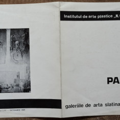 Pliant expozitie de pictura George Paunescu 1989