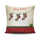 Cumpara ieftin Perna decorativa, Christmas NOELKRLNT-4, 43x43 cm, policoton, multicolor