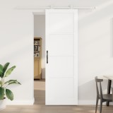Ușa glisantă vidaXL cu set de accesorii &#039;ORKDAL&#039;Alb din lemn masiv de pin, Ușa interioară vidaXL &#039;ORKDAL&#039;Alb 78x232x4 cm din lemn masiv de pin