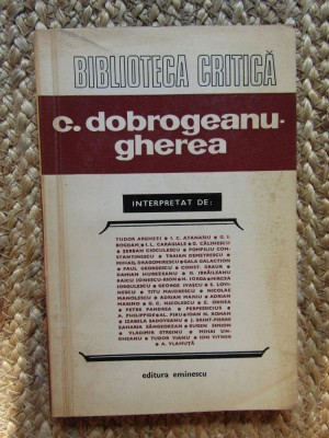 C. Dobrogeanu-Gherea interpretat de (Biblioteca Critica) foto