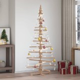 VidaXL Brad de Crăciun din lemn decorativ, 180 cm, lemn de pin masiv 4103972
