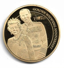 2012 Queens Diamond Jubilee - GOLDEN WEDDING ANNIVERSARY - 50mm Medalie