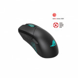 AS GAMING MOUSE GLADIUS 3, Classic asymmetrical wireless gaming mouse with tri-mode connectivity (2.4 GHz, Bluetooth, wired USB 2.0), specially tuned, Asus