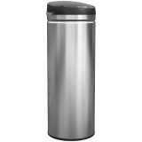 HOMCOM Coș cu senzor de 50 de litri cu funcție Soft-Close, coș de gunoi fără atingere din oțel inoxidabil pentru bucătării higienice, birouri, culoare