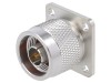 Conector N Tata Drept Amphenol 50 Ohm Aurit pentru Panou 11GHz