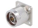 Soclu N Tată Drept 50&Omega; Alamă PTFE Aurit