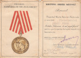 Brevet RPR 1949 Medalia Eliberarea de sub jugul fascist, Bodnaras, Salajan