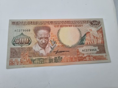 bancnota suriname 500 g 1988 foto