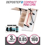 Scara pod DEPOSTEP COMPACT MINI CMN scurta, pliabila din lemn, H max 275-280 cm