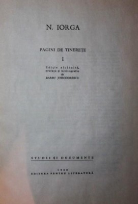 PAGINI DE TINERETE foto