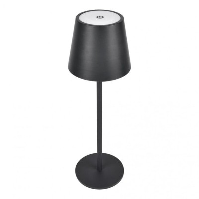 Lampa LED de masa, tocuh control, diametru 11cm, inaltime 36 cm, cu 3 intensitati de lumina, cap detasabil, negru foto