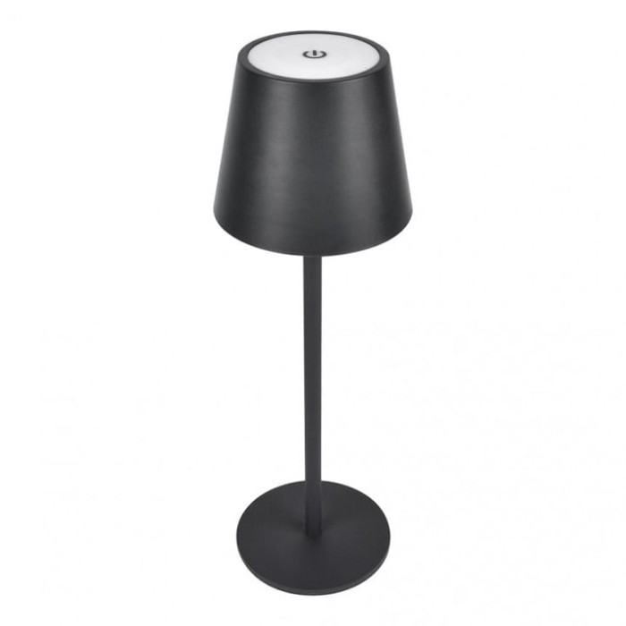 Lampa LED de masa, tocuh control, diametru 11cm, inaltime 36 cm, cu 3 intensitati de lumina, cap detasabil, negru