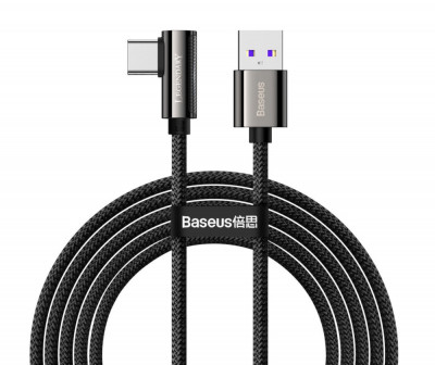 Baseus Legend cablu de cablu &amp;icirc;nclinat pentru gameri USB - USB tip C 66W 1m negru foto