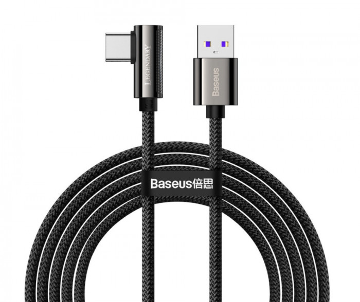 Baseus Legend cablu de cablu &icirc;nclinat pentru gameri USB - USB tip C 66W 1m negru