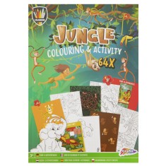 Carte de colorat cu activitati - Jungla