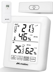 Statie meteo wireless cu termometru si hidrometru Daily600M, raza de actiune a senzorului 100 m, MalTec 112828