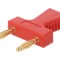 Punte Stacabila Banană 2mm Roșie 10A Aurit
