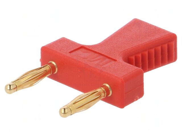 Punte Stacabila Banană 2mm Roșie 10A Aurit