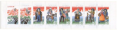Franta 1995 - picturi provinciale, serie neuzata in carnet filatelic foto