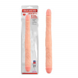 Dildo Clasic Dublu Ladybro Love, Natural, 45 cm, Chisa Novelties