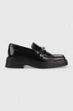 Vagabond Shoemakers mocasini de piele EYRA femei, culoarea negru, cu toc plat, 5550.001.20