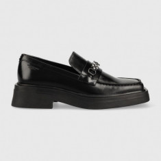 Vagabond Shoemakers mocasini de piele EYRA femei, culoarea negru, cu toc plat, 5550.001.20