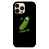 Husa compatibila cu Apple iPhone 14 Pro Max model Pickle Rick, Silicon, TPU, Viceversa, Transparent, Carcasa