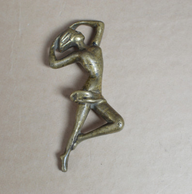 Figurina Art Deco de alama/bronz cca 1930 foto