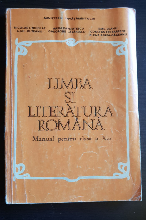 Limba și literatura rom&acirc;nă. Manual pentru clasa a X-a -Nicolae I. Nicolae, Leahu