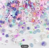 Figurine 3D volumetrice pentru manichiură, set de 50 bucăți D18