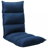 VidaXL Scaun de podea pliabil, albastru, material textil