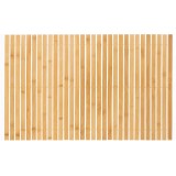 Covor antiderapant din bambus pentru baie, lamele orizontale, 50x80 cm, maro natur Household NewTrend