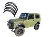 Set bandouri ornamente protectie laterala aripa overfender compatibile cu Suzuki Samurai 4 buc 88 X 11,5 negru