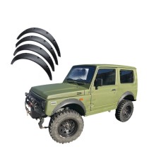 Set bandouri ornamente protectie laterala aripa overfender compatibile cu Suzuki Samurai 4 buc 88 X 11,5 negru