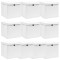 Cutii depozitare cu capace 10 buc. alb, 32x32x32 cm, textil