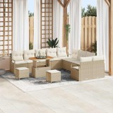 VidaXL Set de canapele pentru grădină 13 pcs Bej, crem 90 x 55 x 71 cm