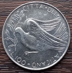 (S) MONEDA VATICAN - 100 LIRE 1975, PAPA PAUL AL VI-LEA