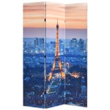 Cumpara ieftin Paravan de camera pliabil, 120 x 170 cm, Parisul noaptea