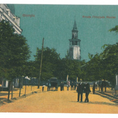 4756 - GIURGIU, street & Firemen Tower, Romania - old postcard - unused