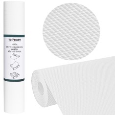 Covoras antiderapant pentru sertare bucatarie, 48x300 cm, mat, alb