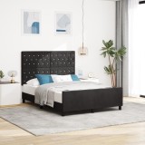 vidaXL Cadru de pat, negru, 140x200 cm, catifea