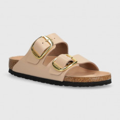 Birkenstock papuci Arizona BB femei, culoarea bej, 1026553