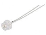 LED 4,8mm Roșie Convexă 150&deg; - 2 Termeni, 12-15lm, Optosupply