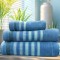 Set 3 prosoape baie Valentini Bianco, bumbac 100%, 550gsm, Jackard TMJK3/Bleumarin