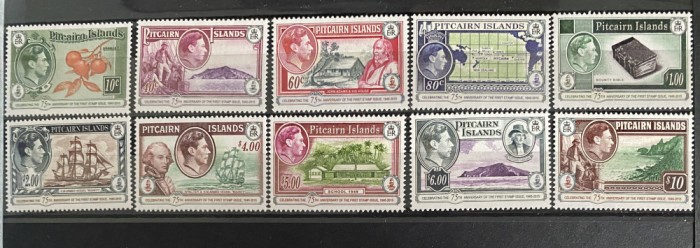 PC328 - PITCAIRN ISLANDS 2015 Aniversare 75 ani prima editie, serie MNH, 10v