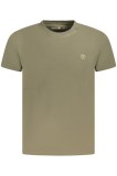 Cumpara ieftin Timberland Tricou barbati, cu logo brodat, Slim fit, Verde inchis, S